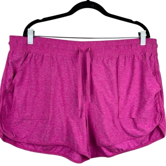 Athletic Works Pants - Athletic Works Pink Drawstring Lounge Shorts XXL 20 Stretchy Pockets Soft